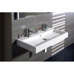 Umyvadlo Sapho Orinoko 100x42 cm 2 otvory pro baterii, s přepadem OR101
