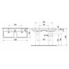 Dvojumyvadlo Laufen Pro S 120x46 cm dva otvory pro baterii H8149660001041