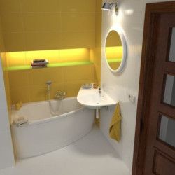 Asymetrická vana Ravak Avocado 160x75 cm akrylát levá CQ01000000