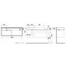 Umyvadlo Laufen Kartell By Laufen 120x46 cm otvor pro baterii, bez přepadu H8133324001111