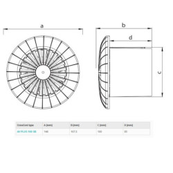 Haco Ventilátor stropní bílý AVPLUS100SB