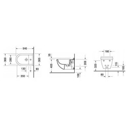 Bidet Duravit Starck 3 závěsný 22801500001