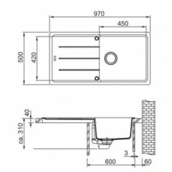 Dřez Franke BFG 611 onyx 114.0285.305
