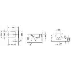 Bidet Duravit Durastyle závěsný 2282150000