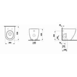 Wc stojící Laufen Pro vario odpad H8229524000001