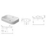 Umyvadlo na desku Duravit Happy D.2 60x40 cm bez otvoru pro baterii 2314600000