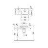 Umývátko Duravit Durastyle 45x33,5 cm otvor pro baterii uprostřed, bez přetoku 0708450000