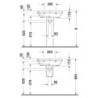 Umyvadlo Duravit Durastyle 55x44 cm otvor pro baterii uprostřed 2319550000