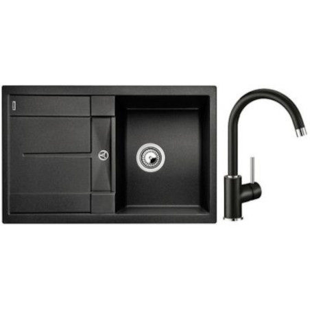 Set dřezu a baterie Blanco Metra 45 S 78x50 cm antracit SETB1