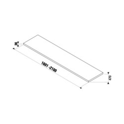 Deska pod umyvadlo Jika Cubito x47x3,6 bílá H46J4220105001