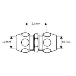 Schell Dvojité šroubení přímé 3/8" x 3/8" - 10 mm, chrom, 064370699, Schell