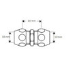 Schell Dvojité šroubení přímé 3/8" x 3/8" - 10 mm, chrom, 064370699, Schell