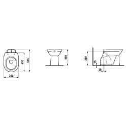 Wc stojící Laufen Pro spodní odpad H8219570000001