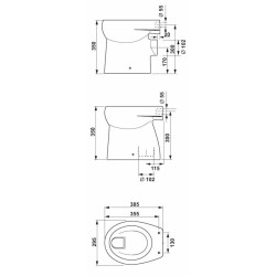 Wc stojící Jika Baby zadní odpad H8220360000001