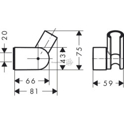 Držák sprchy Hansgrohe Porter chrom 28328000