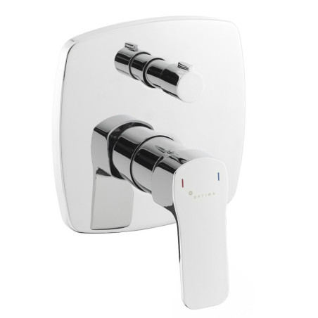 Sprchová a vanová baterie Optima Cube Way včetně podomítkového tělesa chrom CU215