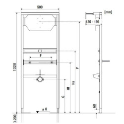 Konstrukce k pisoáru Jika H8936010000001