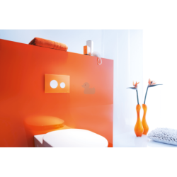 Kryt ovládacího tlačítka Tece Loop sklo oranžová 9240673