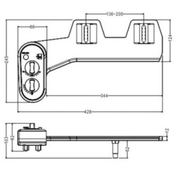 Přídavný bidet Sapho Easy Cleaning plast MT101