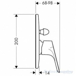 Sprchová a vanová baterie Hansgrohe Focus bez podomítkového tělesa chrom 31947000