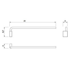 Držák ručníků Jika Pure chrom H3813B10044001