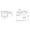 Umyvadlo Laufen Pro S 55x46,5 cm otvor pro baterii uprostřed H8169624001041