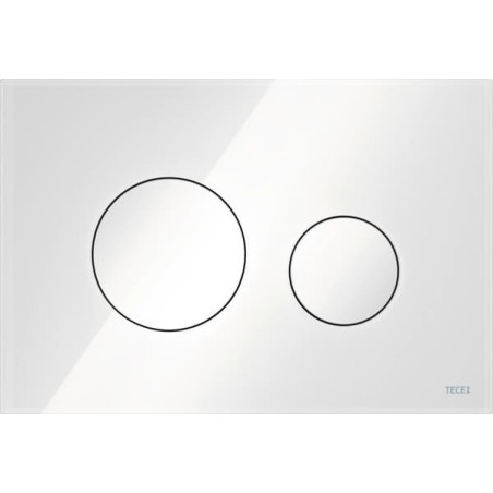 Ovládací tlačítko Tece Loop sklo bílá 9240650