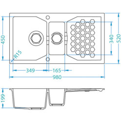 Dřez Alveus Sensual 70 twilight 4307005