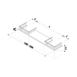 Deska pod umyvadlo Jika Cubito x47x3,6 bílá H46J4240145001