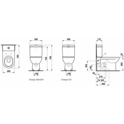 Wc kombi, pouze mísa Laufen Pro vario odpad H8249584000001