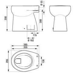 Wc stojící Jika Baby spodní odpad H8220370000001