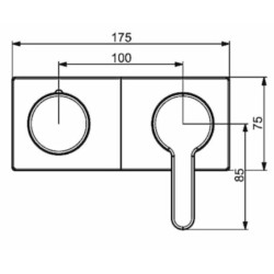 Sprchová a vanová baterie Hansa DESIGNO bez podomítkového tělesa chrom 44519583