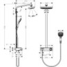 Sprchový systém Hansgrohe Raindance Select E na stěnu s termostatickou baterií bílá/chrom 27126400