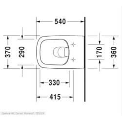 Wc závěsné Duravit Durastyle zadní odpad 2551092000