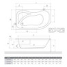 Asymetrická vana Roth Activa 170x90 cm akrylát pravá 8180000