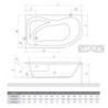 Asymetrická vana Roth Activa 160x90 cm akrylát pravá 8420000