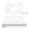 Asymetrická vana Roth Activa 160x90 cm akrylát pravá 8420000