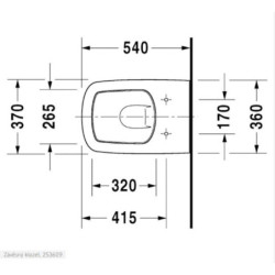 Wc závěsné Duravit Durastyle zadní odpad 2536092000