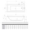 Obdélníková vana Roth Kubic Neo Slim 160x70 cm akrylát levá i pravá 9310SLM