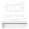 Obdélníková vana Roth Kubic Neo Slim 160x80 cm akrylát levá i pravá 9320SLM