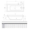 Obdélníková vana Roth Kubic Neo 170x75 cm akrylát levá i pravá 9330000