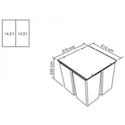 Odpadkový koš, sorter vestavný Franke 121.0494.182