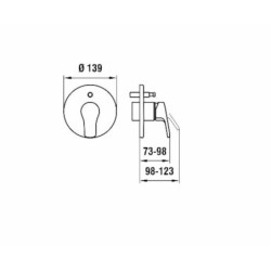 Sprchová a vanová baterie Laufen CITYPRO bez podomítkového tělesa chrom H3219560040001