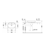Umyvadlo na desku Duravit Luv 60x40 cm otvor pro baterii, bez přetoku 0380600000