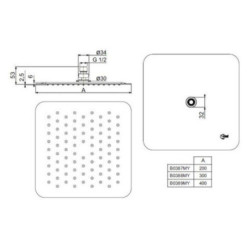 Hlavová sprcha Ideal Standard Idealrain Cube chrom B0388MY