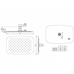 Hlavová sprcha Ideal Standard Idealrain Cube chrom B0391MY