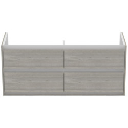 Koupelnová skříňka pod umyvadlo Ideal Standard Connect Air 120x44x51,7 cm šedý dub/bílá mat E0822PS
