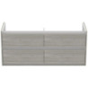 Koupelnová skříňka pod umyvadlo Ideal Standard Connect Air 120x44x51,7 cm šedý dub/bílá mat E0822PS