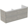 Koupelnová skříňka pod umyvadlo Ideal Standard Connect Air 120x44x51,7 cm šedý dub/bílá mat E0822PS