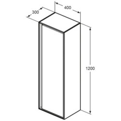 Koupelnová skříňka vysoká Ideal Standard Connect Air 40x30x120 cm světle šedá lesk/bílá mat E0834EQ
